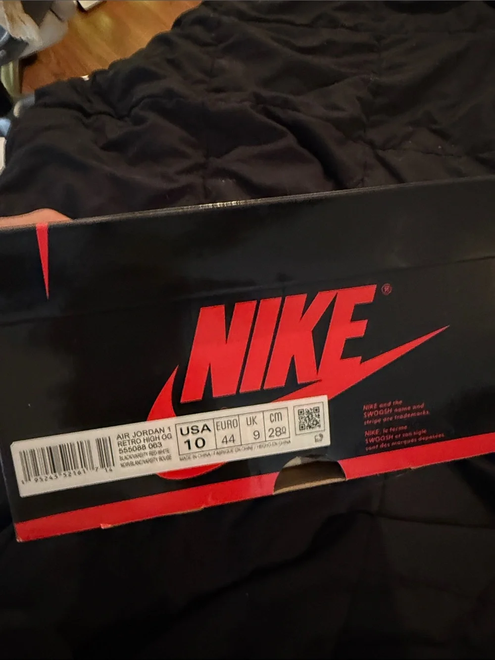 Nike Black Box with Bold Red Swoosh